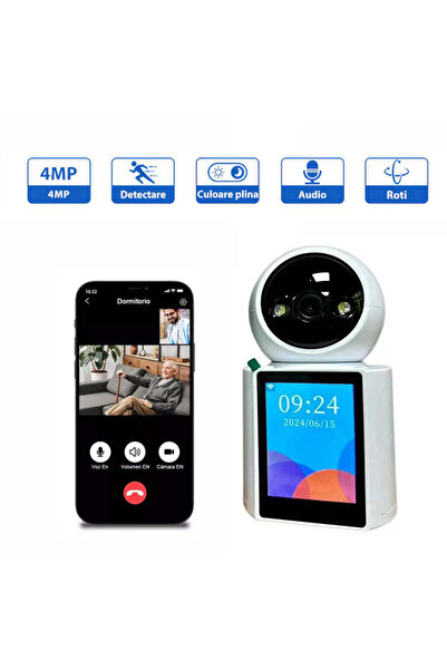 OEM Cameră de supraveghere inteligentă, Ecran de 2.8 inch, 4 MP, Rotație la 3...