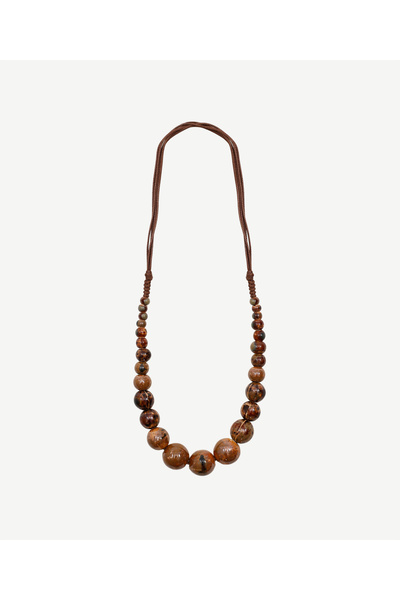 Yargıcı Seramik Boncuklu İp Kolye