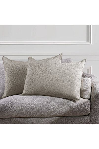 Amelia Home Set 2 huse perne decorative din catifea matlasate, Laila, 180-190...