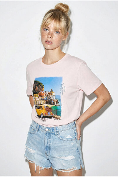 Bianco Lucci Women's 100% Cotton Italy Themed Printed Premium Design T-Shirt ...