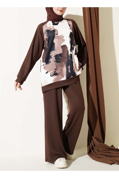 Burcia Patterned Loyşa Tunic Double Set