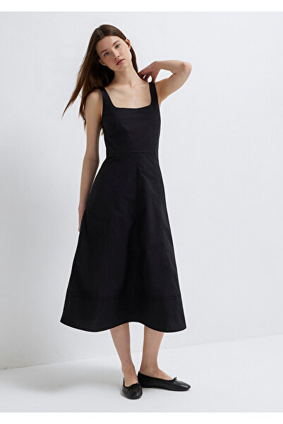 Mavi Siyah Uzun Elbise 1310809-900