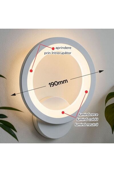 Luxera Lighting WALL LIGHT CYBELE ADJUSTABLE 18W/1400LM/3000K/4000K/6500K