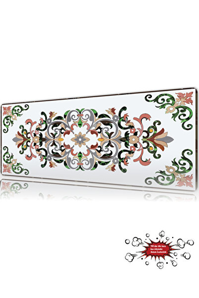 urzuva Heritage Motif Gaming Oyuncu XL Mouse Pad Mousepad 90X40 cm 3Mm Dikişl...