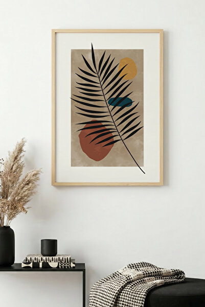 huhuli Τραπέζι με φυσικό ξύλινο πλαίσιο και μίνιμαλ σχέδιο φύλλων - Παστέλ απ...