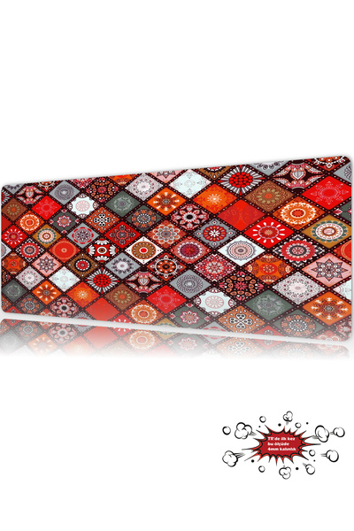 urzuva Mosaic Harmony Gaming Oyuncu XL Mouse Pad Mousepad 90X40 cm 3Mm Dikişl...