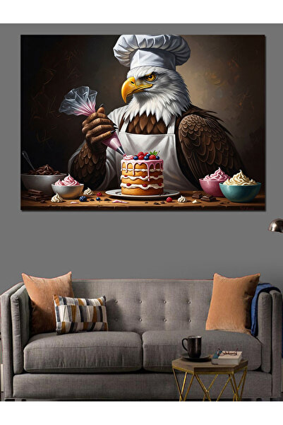 Artmeg Pânză decorativă Portretul Vulturului Bucătar care face prăjituri - Ta...