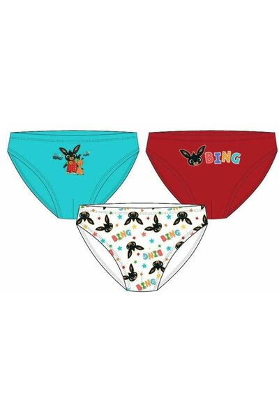 Bing Set de 3 chiloți din bumbac, cu stele, multicolor