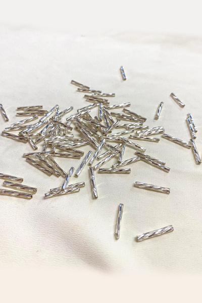 Serhat Aksesuar ve El İşçilik Burgulu Boru Gümüş 2x20 mm Boncuk 25 Gr