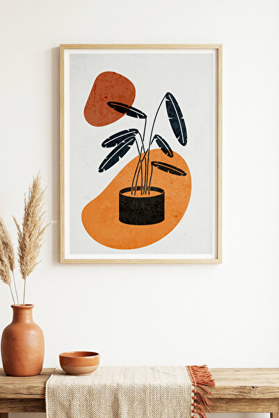 huhuli Natural Wood Framed Abstract Painting I Huhu1362
