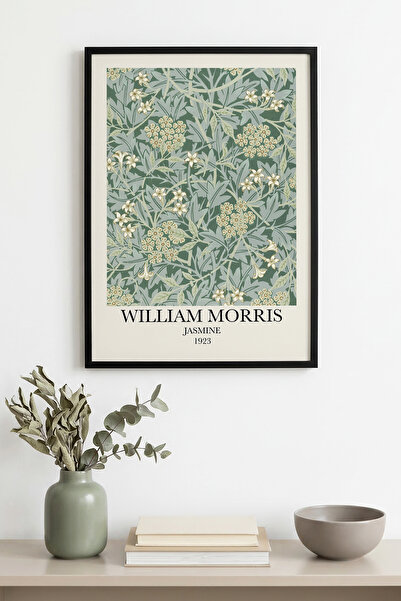 huhuli Πίνακας με φυσικό ξύλινο πλαίσιο και μοτίβο λουλουδιών - Παστέλ αποχρώ...