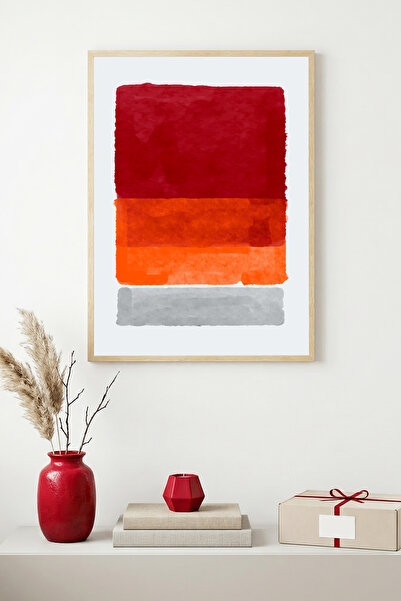 huhuli Αφηρημένα έγχρωμα μπλοκ ζωγραφικής με φυσικό ξύλινο πλαίσιο - Ζωντανοί...