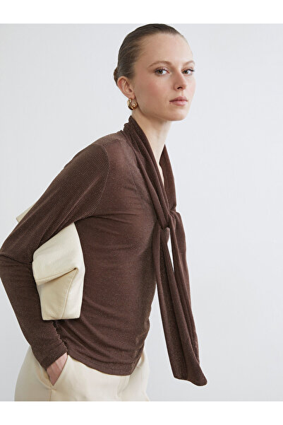 LC Waikiki Shawl Collar Shiny Look Blouse