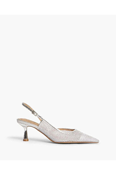 Corina حذاء شبكي معدني بحزام خلفي باللون الفضي