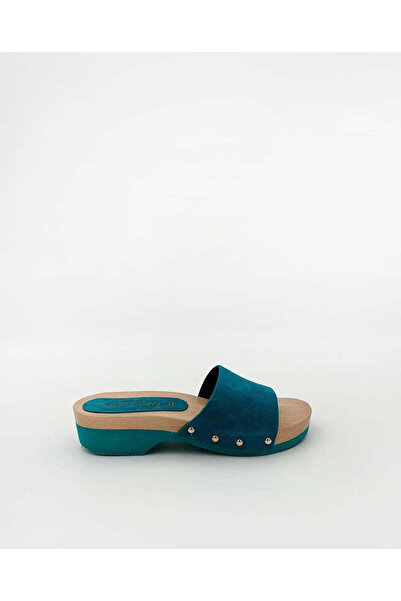 MADE İN ITALY WOODEN MULE IN BLUE