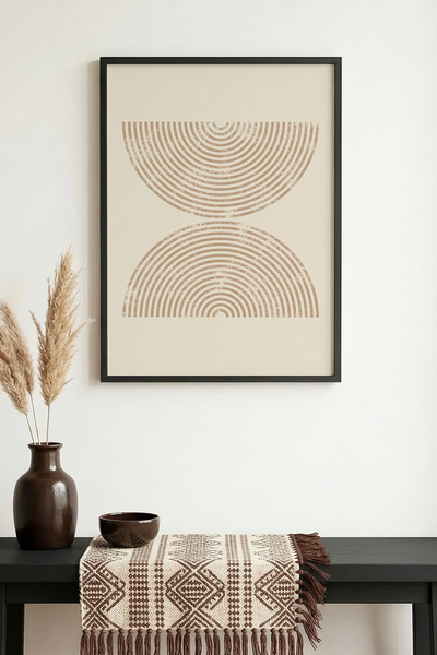 huhuli Αφηρημένη ζωγραφική με φυσικό ξύλινο πλαίσιο I Huhu1126