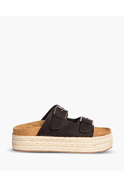 Corina BUCKLED WEDGE MULE IN BLACK