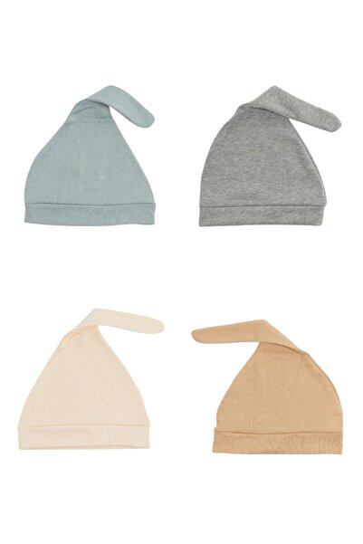 Bambimici - Tiny Tops Baby Beanies - Set of 4 - Multicolor- 0M to 6M