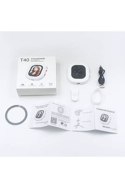 RAMTEKINT شاشة سيلفي مغناطيسية لاسلكية T40 – شاشة عرض صغيرة للهواتف الذكية لت...