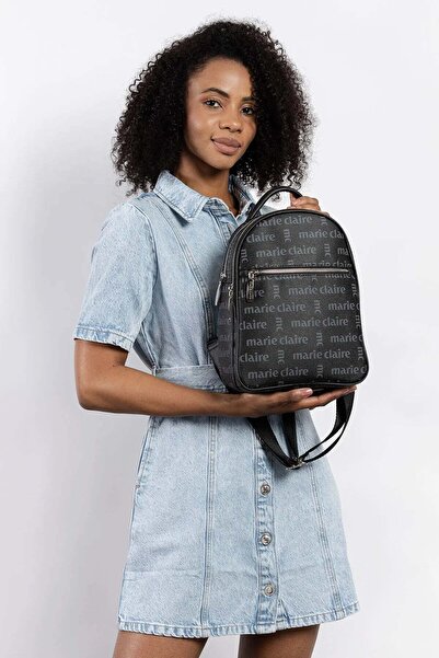 Marie Claire MONOGRAM BACKPACK IN BLACK