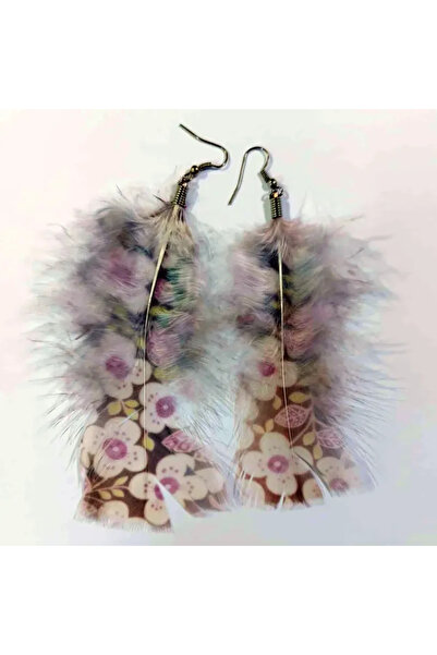 GemSale Feather Earrings, Printed