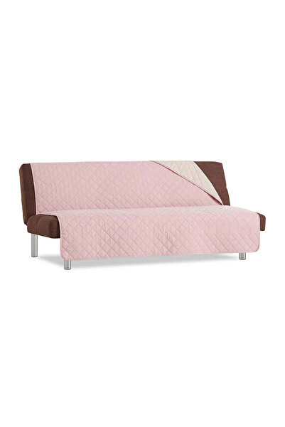 Sofazip Armless sofa cover, quilted with 2 sides, pink - beige color L = 80 cm