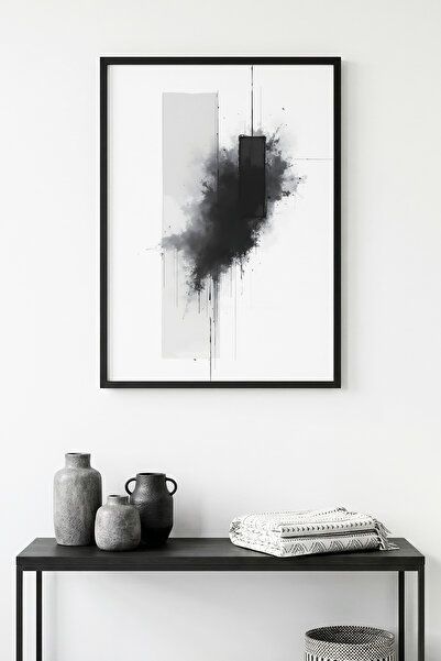 huhuli Πίνακας με αφηρημένα σχέδια με φυσικό ξύλινο πλαίσιο - Μίνιμαλ |   huh...