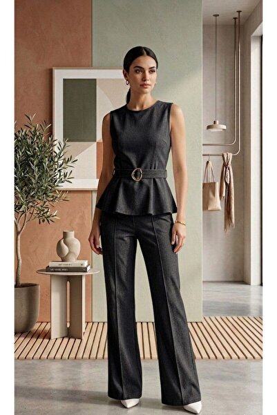 BEYAZTOPTAN Set din denim cu talie accentuată și detalii - Design modern - De...