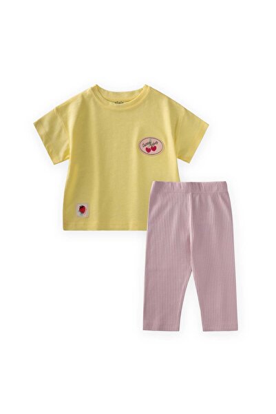 Cigit Κιτ μπλουζών Tayli για παιδιά 1-8 ετών, κίτρινο