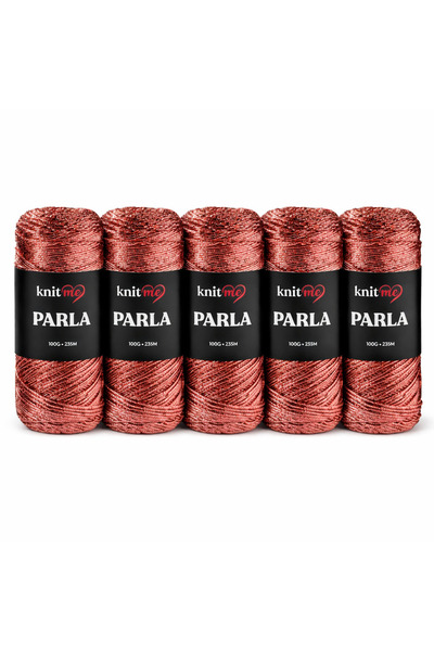 knitme Parla Five-Pack, 100Gr, 235m, Silver Yarn, Decorative Yarn