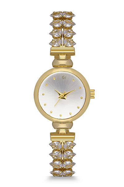 Newera Watch Stone Detailed Cord Minimal Women's Wristwatch