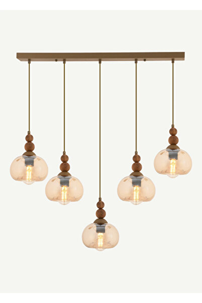 Bella Maison Elise 5'li Sıralı Avize Eskitme (75x90 cm)