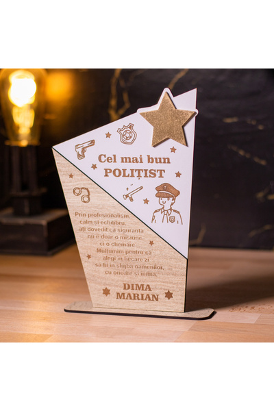 Creators of Crafts Personalized gift for Policeman, 15x22cm