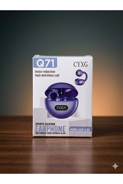 ENNOVA CYXG Q71 Wireless Ear Clip Headphones - Bluetooth 5.49 Sports Earbuds with LED Display