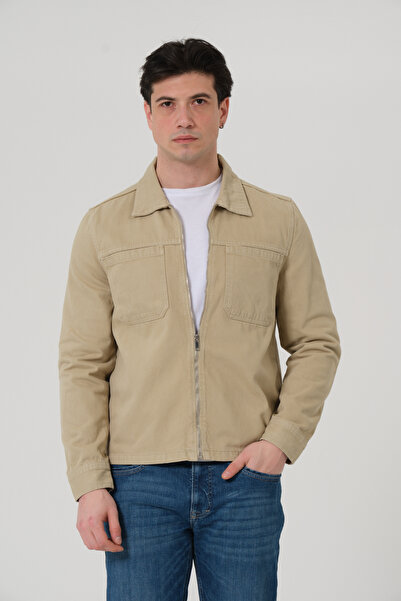 PIQUE قميص رجالي بسحاب للإغلاق