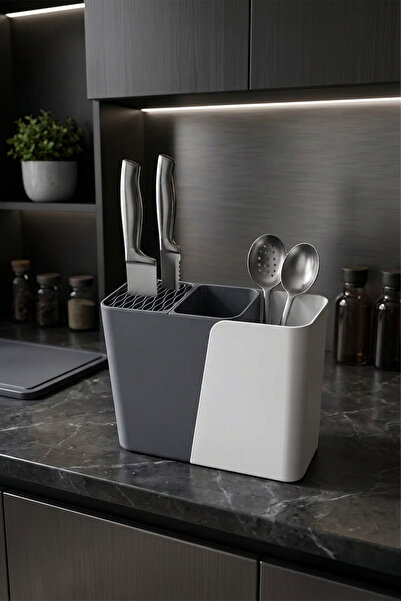 Ela&Elis Lida 3-Compartment Countertop Spoon and Knife Stand - Multi-Purpose ...
