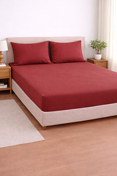 NazeninHome Satin 100% Cotton 210 Tc |   82 Elastic Fitted Sheet Set |   Pill...