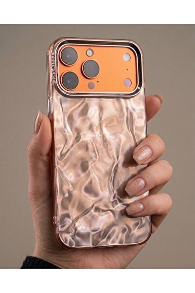 FİŞNEİLETİŞİM İPHONE 17 PROMAX/18 PROMAX UYUMLU HOLOGRAMLI ROSE GOLD KILIF