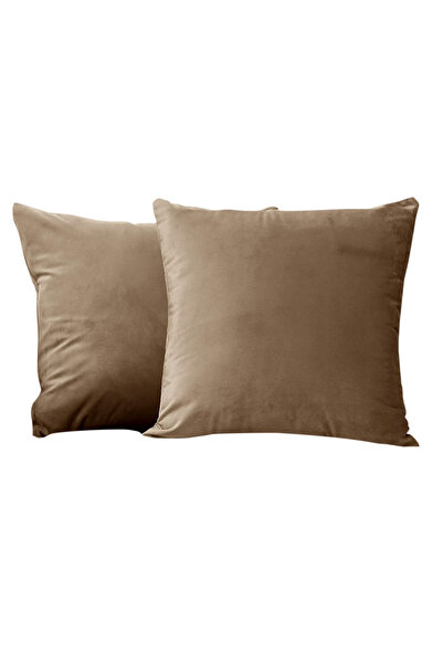 Five Store Set of 2 decorative velvet cushion covers with zipper, 45x45 cm, M...