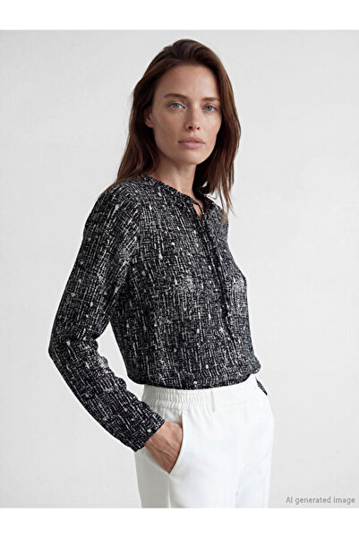 LC Waikiki Tie-Up Roba Collar Embroidered Blouse for Style Enthusiasts from U...