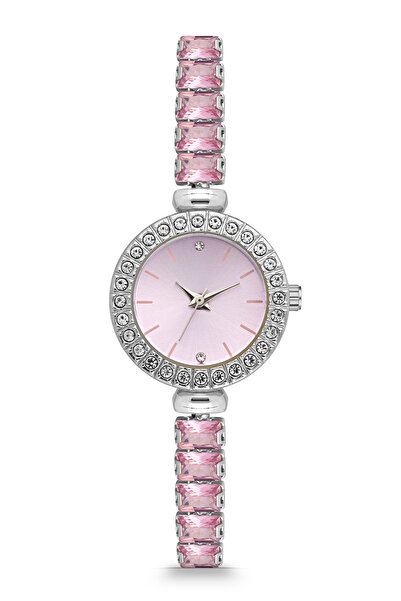 Newera Watch Stone Detailed Cord Minimal Women's Wristwatch