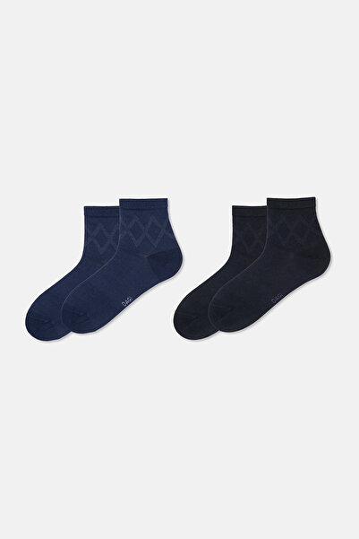 Dagi Men's 2-Pack Baklava Patterned Quarter Socks