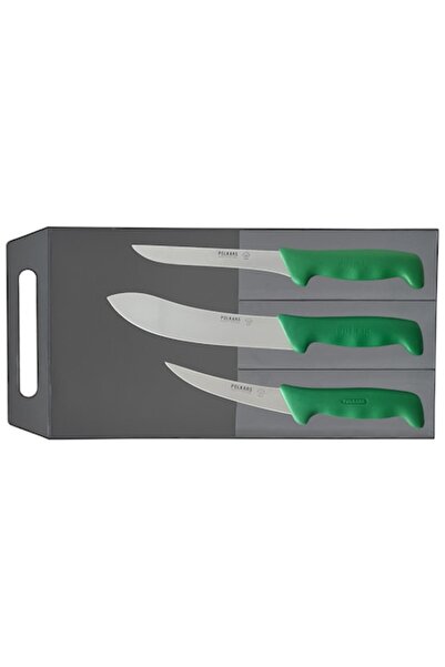 polkars set of 3 knives (models 13, 07, 17) green