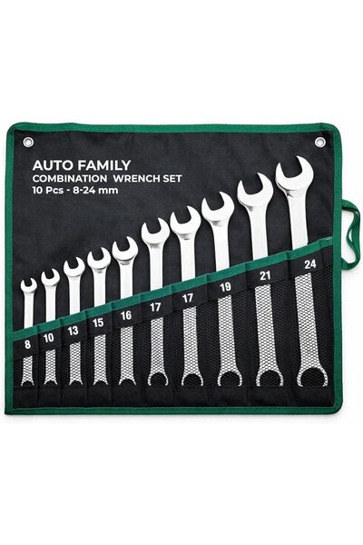 AutoFamily Auto Family 10pcs - 8-24mm Metric Combination Wrench Set