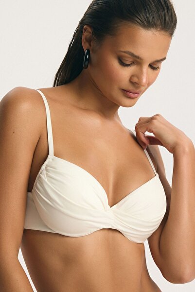 ESOTIQ Top bikini push-up, sutien de baie cu bretele reglabile, cu legătură l...