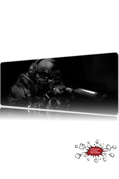 urzuva Shadow Sentinel Gaming Oyuncu XL Mouse Pad Mousepad 90X40 cm 4MM Dikiş...