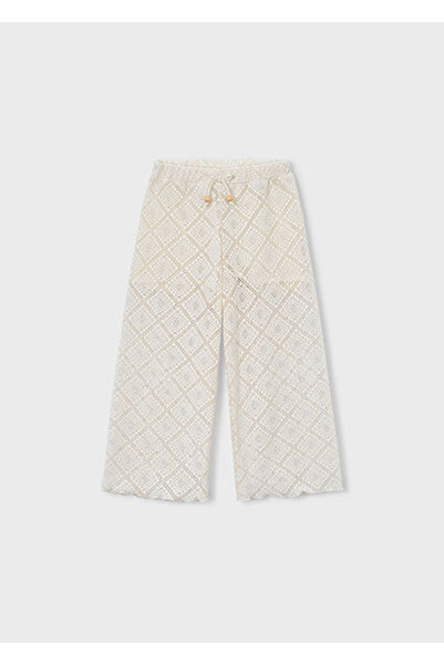 MAYORAL Girl's Crochet Pants Beige - 03591