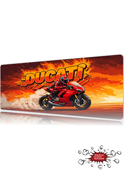 urzuva Motor Modelleri Gaming Oyuncu XL Mouse Pad Mousepad 90X40 cm 3Mm Dikiş...