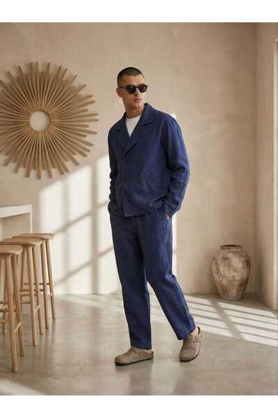 Mİ TİA ATELİER Linen Jacket Baggy Pants Set