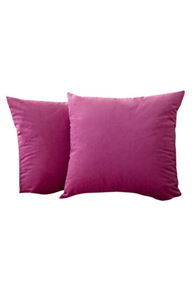 Five Store Set 2 huse pernute decorative din catifea cu fermoar, 45x45 cm, Ma...